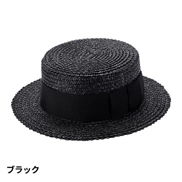 田中帽子店 ハンス 麦わら 鬼麦カンカン帽 ブラック M UK-H048-BK-M 1個