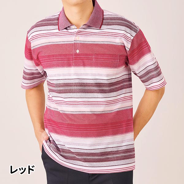 日本製ボーダーニットシャツ