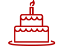 誕生日ケーキのアイコン